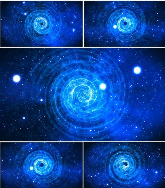 漩涡粒子旋转蓝色星空视频星空动态视频婚礼视频素材歌曲背景浪漫星光