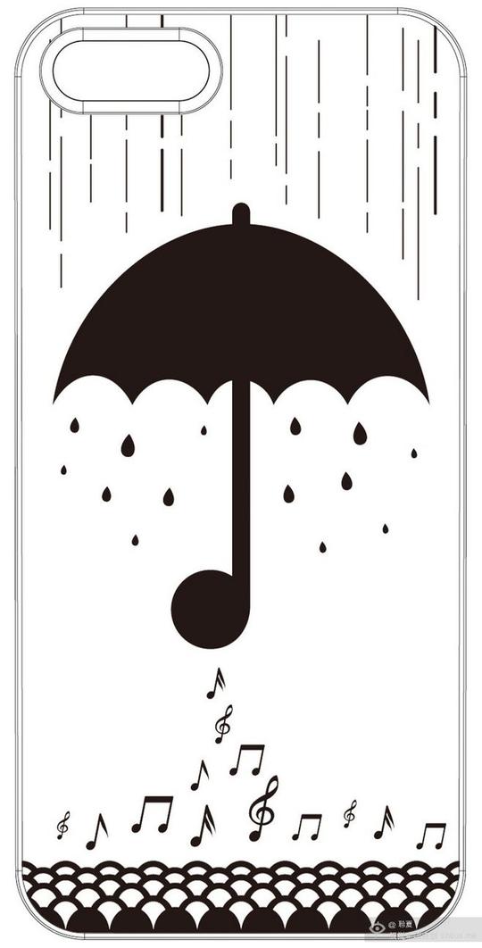 雨天的快乐飘动的雨点跳动的音符