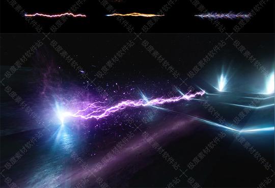科幻影视激光冲击能量波魔法武器开火光线后期特效合成视频素材