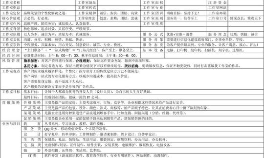 挑战杯创业大赛作品集策划工作室企业计划书范文影视公司方案经营