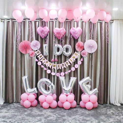 创意婚房love气球布置结婚庆婚礼背景墙装饰用品求婚表白派对道具