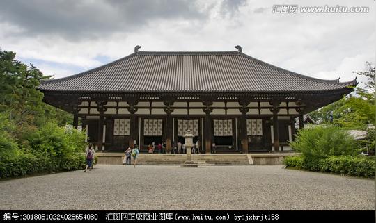 日本奈良道场鉴真和尚金堂古建筑古寺院日本国宝日本佛教唐朝