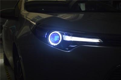 雷凌改灯天使眼恶魔眼日行灯广州雷凌改灯