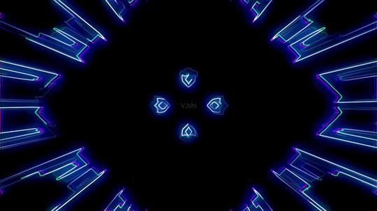 vjled素材线条粒子蓝色粉_1920x1080_高清视频素材(:)