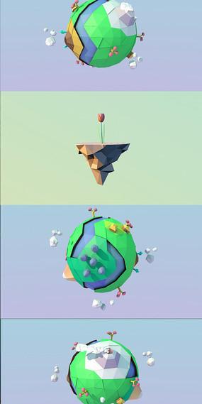 地球绿色生态保护植物视频