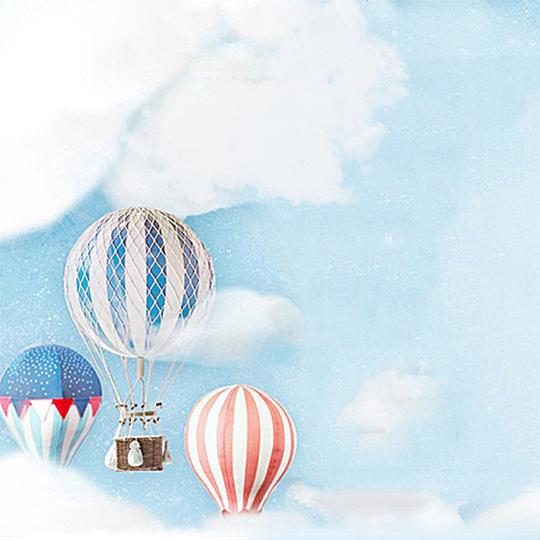 小清新文艺蓝色天空背景素材