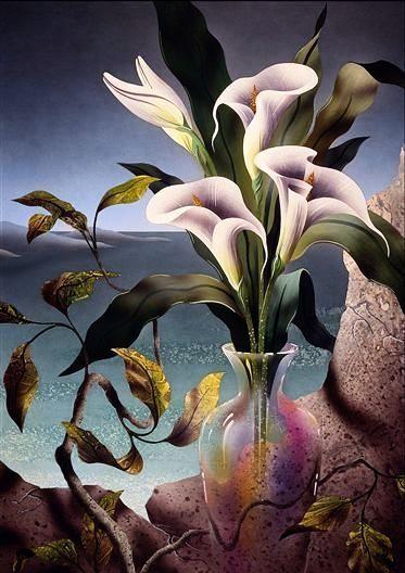 花草静物丙烯画装饰画_0029