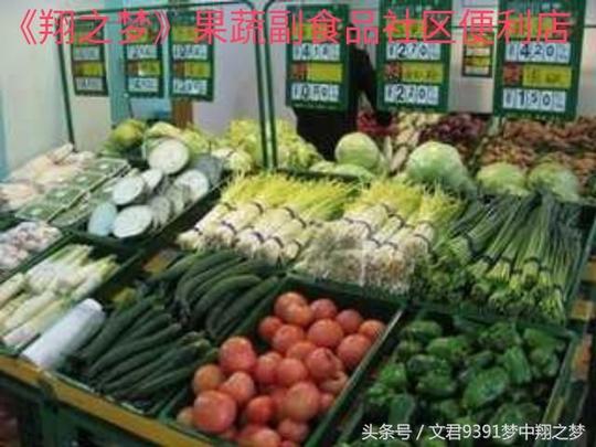 科技正文果蔬副食品社区便利店:自主创业,自营连销经营模式.