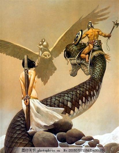 丙烯画人物梦境幻影_086
