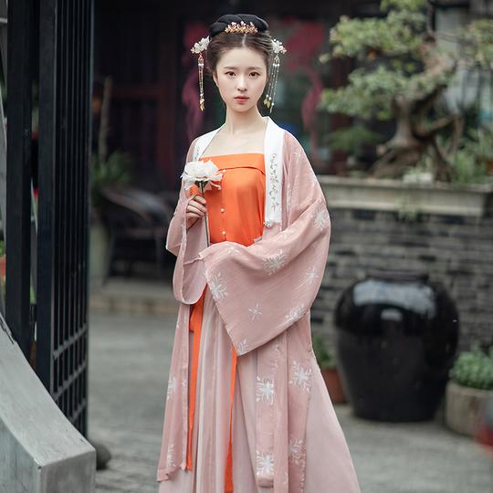 宋制汉服褙子齐腰三件套明长衫襦裙仙气宋抹女诃子原创夏秋日常