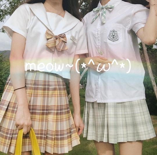 现货【山吹】中牌制服馆山吹jk制服裙百褶半身裙短裙党妹同款格裙