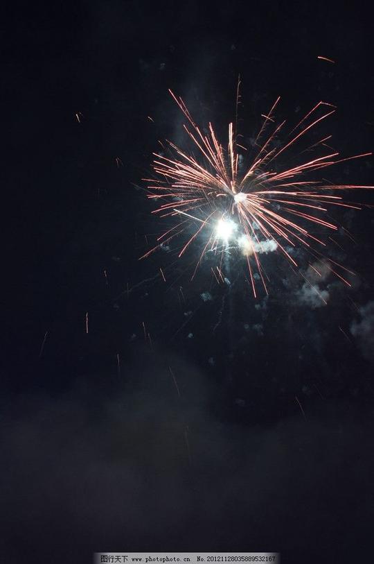 节日素材礼花烟花烟火焰火爆竹鞭炮庆典新年绽放