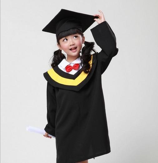 小学生儿童博士服幼儿园毕业礼服演出表演服装博士帽学士服