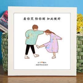 异地恋地图情侣好物diy小玩意七夕情人节周年纪念送男生生日礼物