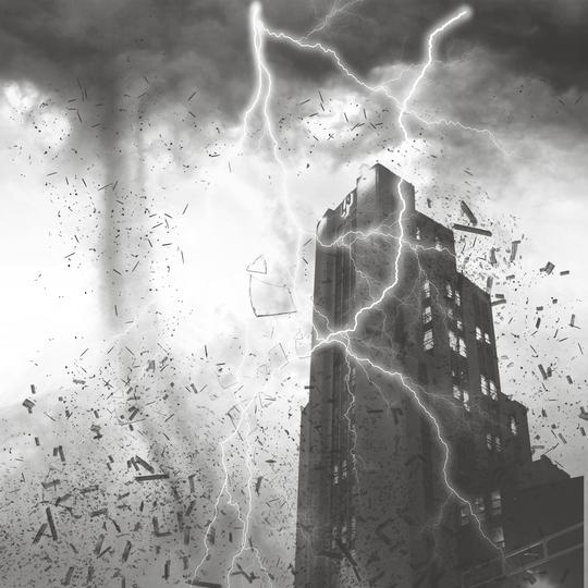 地震天空雷电灾难乌云效果素材