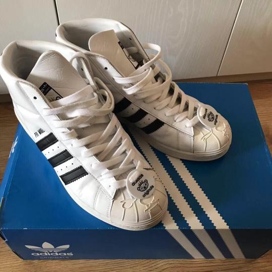 adidas阿迪达斯三叶草nigo小熊高帮贝壳头男女休闲板鞋