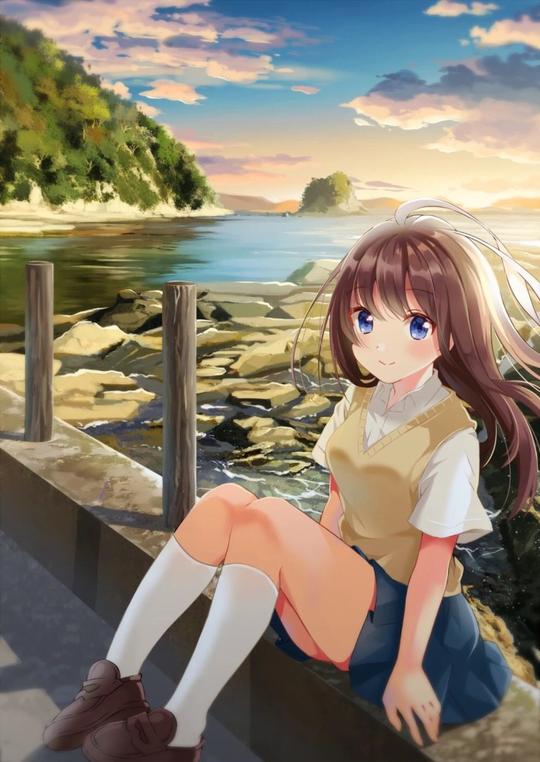 动漫校园少女