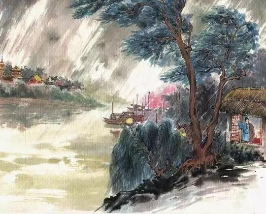 春夜喜雨古诗配图