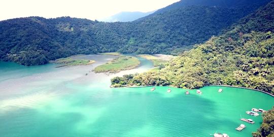 台湾日月潭美景航拍_3840x1920_高清视频素材下载(:)