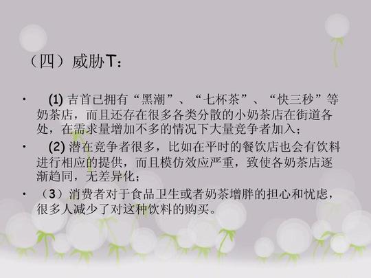 奶茶店创业计划书ppt
