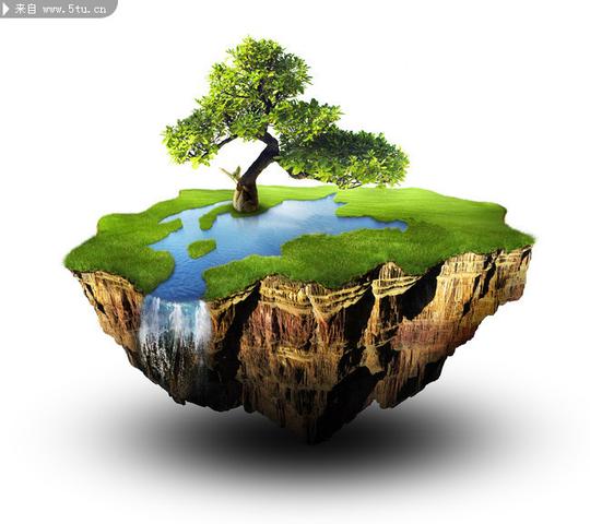 一棵树图片小河流水图片