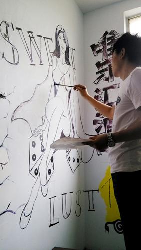 晓华艺术墙体彩绘——酒吧摇滚系列