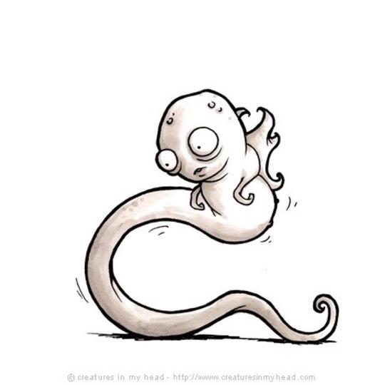 小怪兽系列手账素材简笔画素材