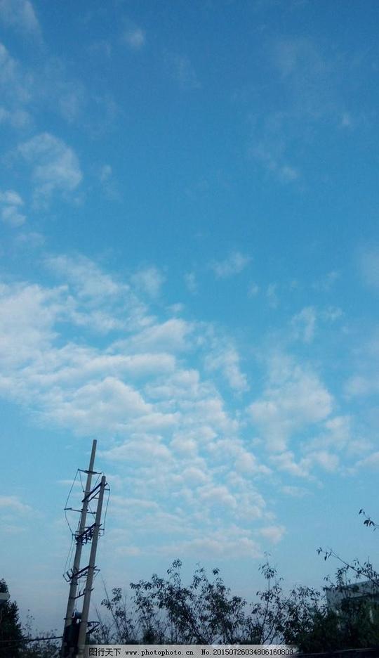 天空素材蓝天白云云朵小清新背景图风景自然摄影