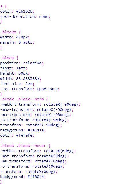 css3翻转的菜单导航效果