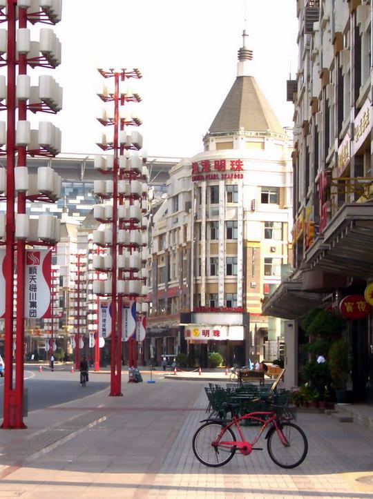 壁纸步行街街道街景商业街600_804竖版竖屏手机