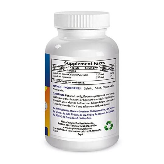 bestnaturals丙酮酸钙燃脂瘦腿胶囊约59.87元原价