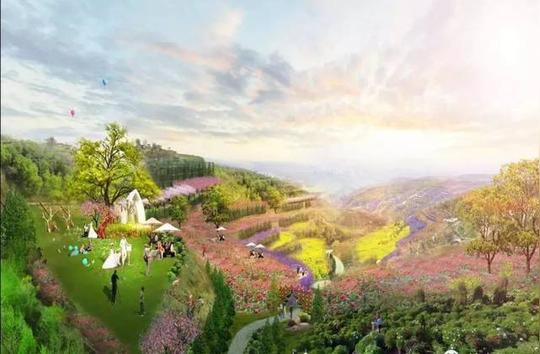 沁园春艺术花海田园综合体花海来源:榆中发布,创业岛微平台.