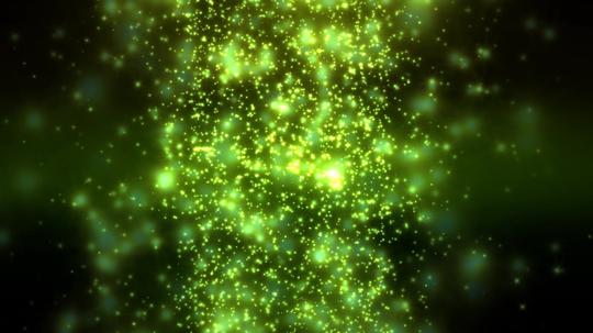 led粒子星空大屏动态素材绿色_2560x1440_高清视频(:)