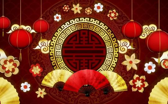 大气2021牛年新年春节元旦春晚公司年会演出舞美喜庆led大屏幕背景视频素材