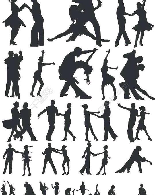 交谊舞矢量-舞蹈跳舞交际舞图片模板免费下载ai格式编号15241841千图网