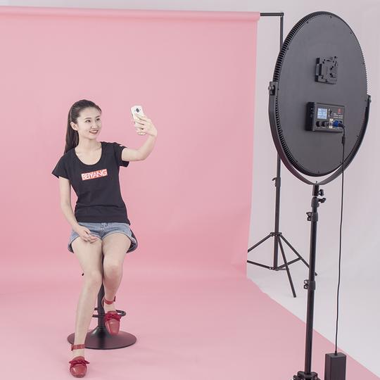 灯打光影视微电影短视频演播室灯光直播间主播美颜婴儿童拍照抖音环形