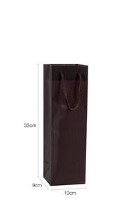 新品咖啡色f短手提红酒礼品袋现货塑料葡萄袋pp防水袋33*10*9cm