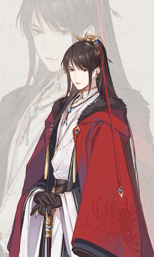 古风动漫图片：长发美男子
