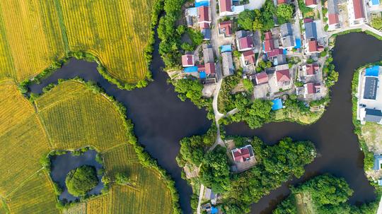 航拍田园风光_图片大全—全景创意图库（quanjing.com）中国领先的正版图片视频素材网站
