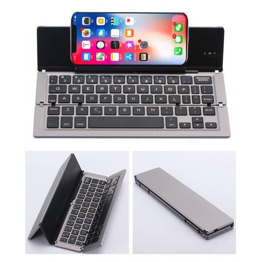 邦兴晖10.2寸键盘mini5便携键盘oppo华为vivo小米手机可折叠式无线蓝牙键盘荣耀10.灰色