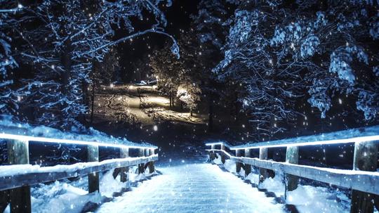 夜晚雪景_1920x1080_高清视频素材下载(编号:851860)