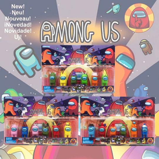 amongus太空狼人杀公仔盲盒我们之中人仔手办卡片人偶模型玩具
