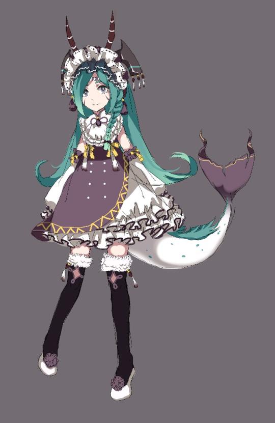 少女二次元插画清新华丽唯美可爱意境洛丽塔洋装人设素材