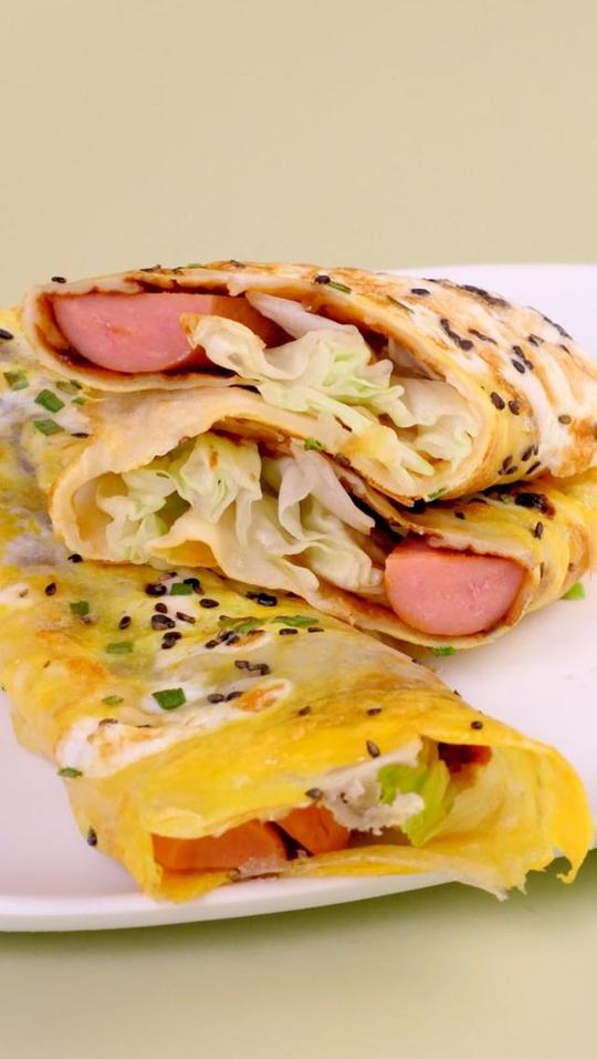 学做快手早餐煎饼，5分钟搞定美味早点制作