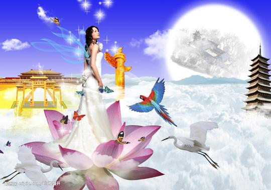 天宫传说广告美女图片