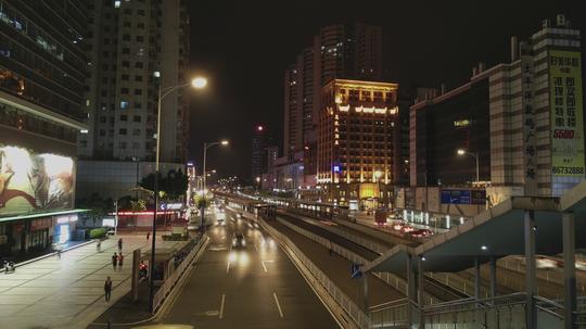 广州夜晚延时车流4k_3840x2160_高清视频素材下载(:)