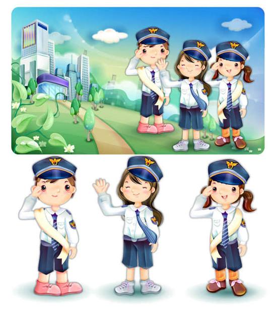 穿制服的孩子素材
