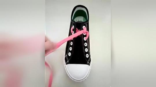 单身鞋带系法教程图片