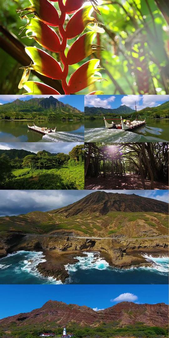 高清航拍实拍自然山川湖海风光视频素材