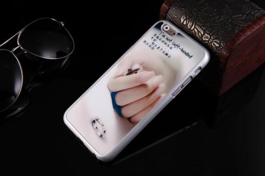 iphone6喷银色手机壳厂家加工苹果6凹槽银色贴片手机